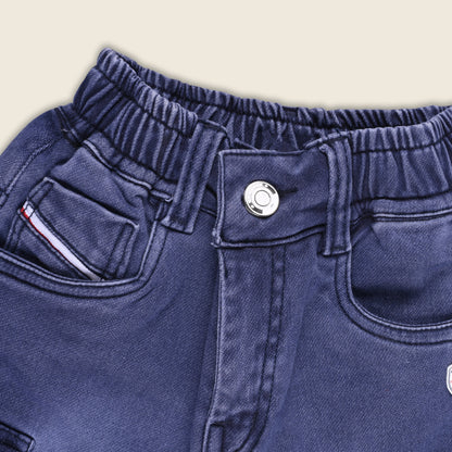 Boys Stylish Denim Cargo Trousers