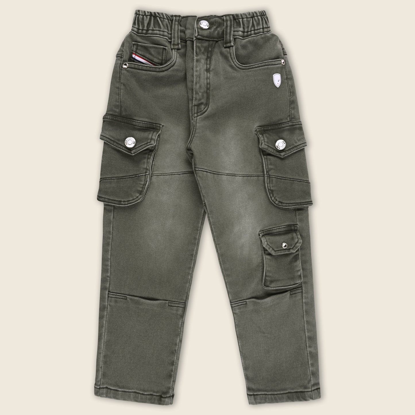 Boys Stylish Denim Cargo Trousers