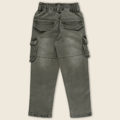 Boys Stylish Denim Cargo Trousers