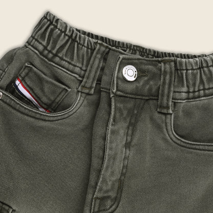 Boys Stylish Denim Cargo Trousers