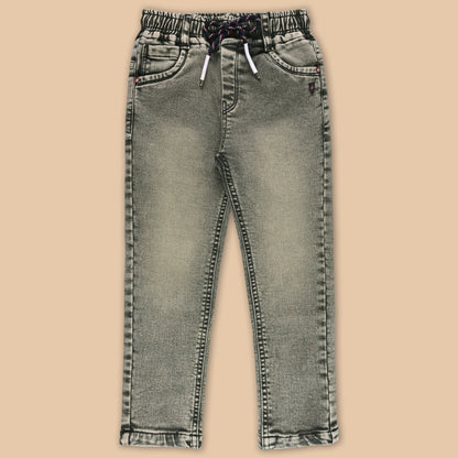 Boys Cotton Elastic Casual Jeans