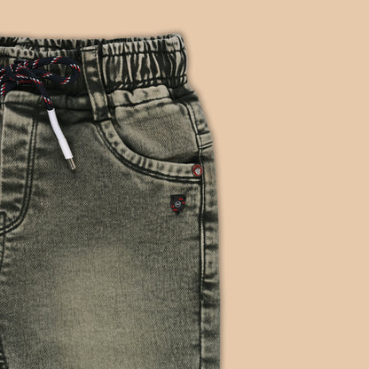 Boys Cotton Elastic Casual Jeans