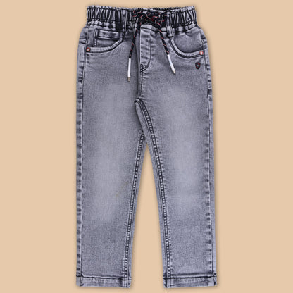 Boys Cotton Elastic Casual Jeans