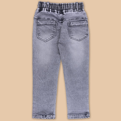 Boys Cotton Elastic Casual Jeans