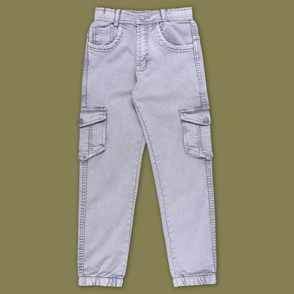 Boys Cotton Elastic Casual Trouser
