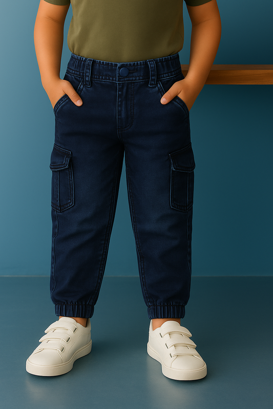 Boys Cotton Elastic Casual Trouser - Wish Karo