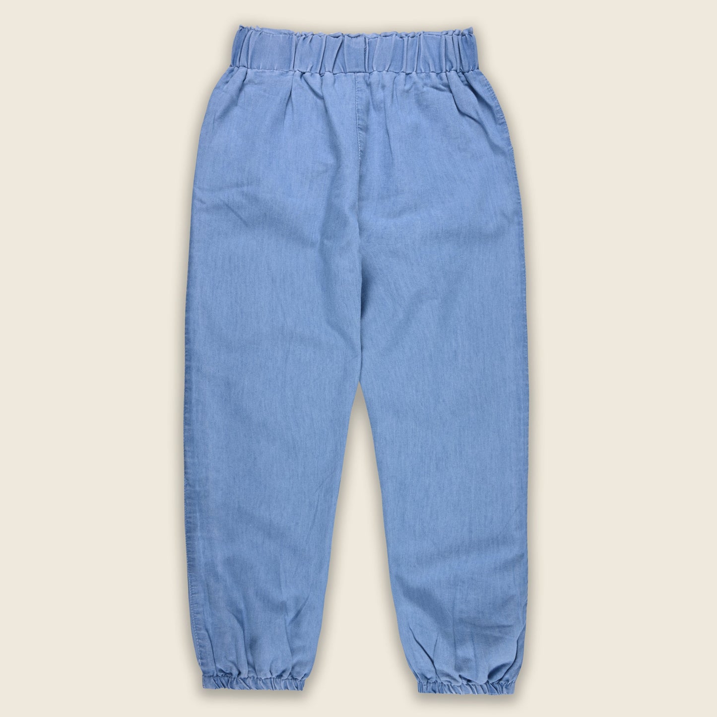 Girls High Waist Denim Joggers 