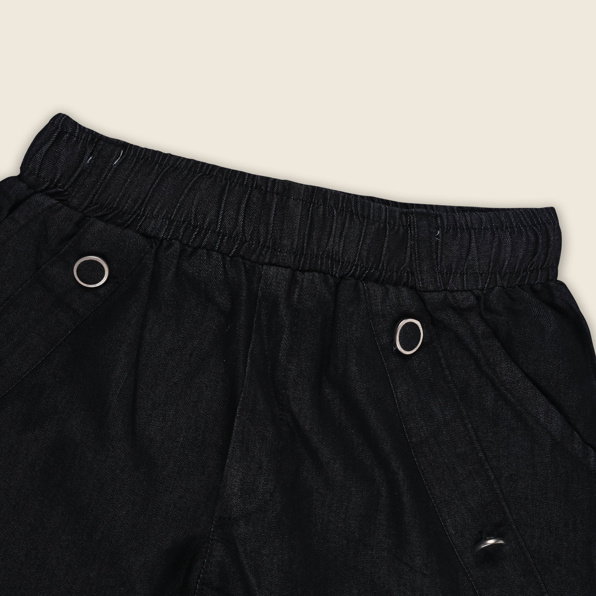 Girls High Waist Denim Joggers