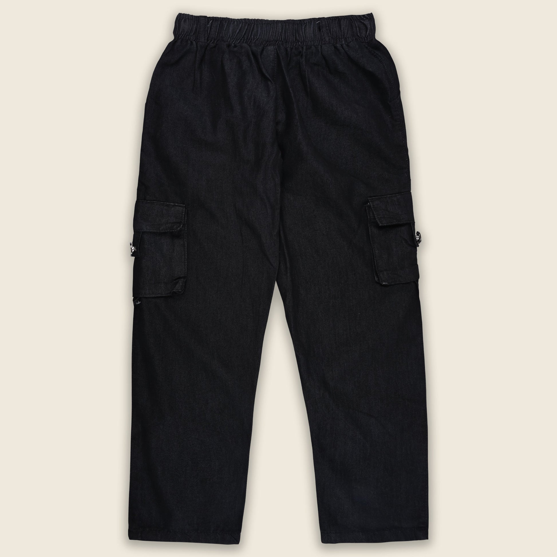 Girls High Waist Denim Joggers