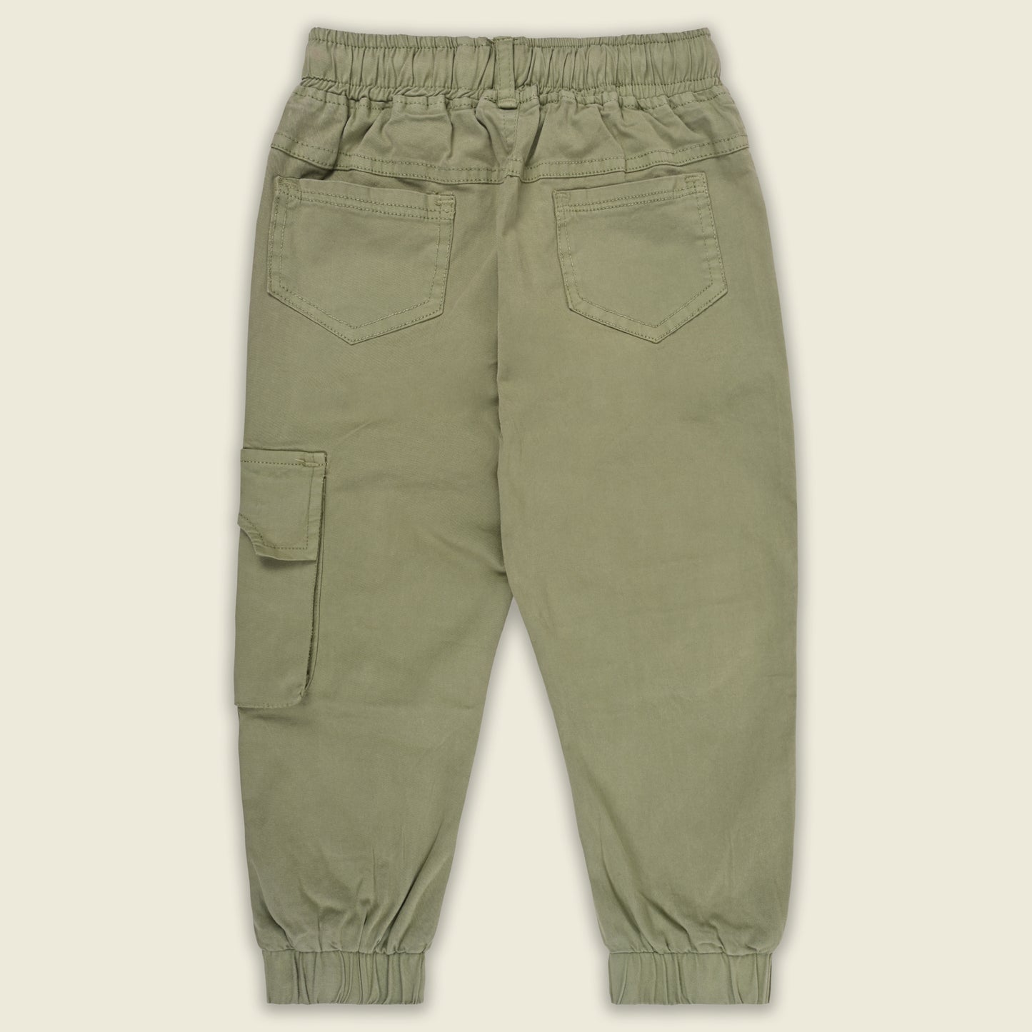 Boys Cotton Denim Cargo Jogger Pant with Pockets & Drawstring Waist jsv145