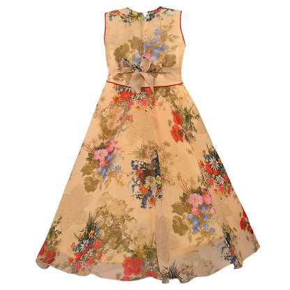 Girls Long Gown Dress-(LF194y)
