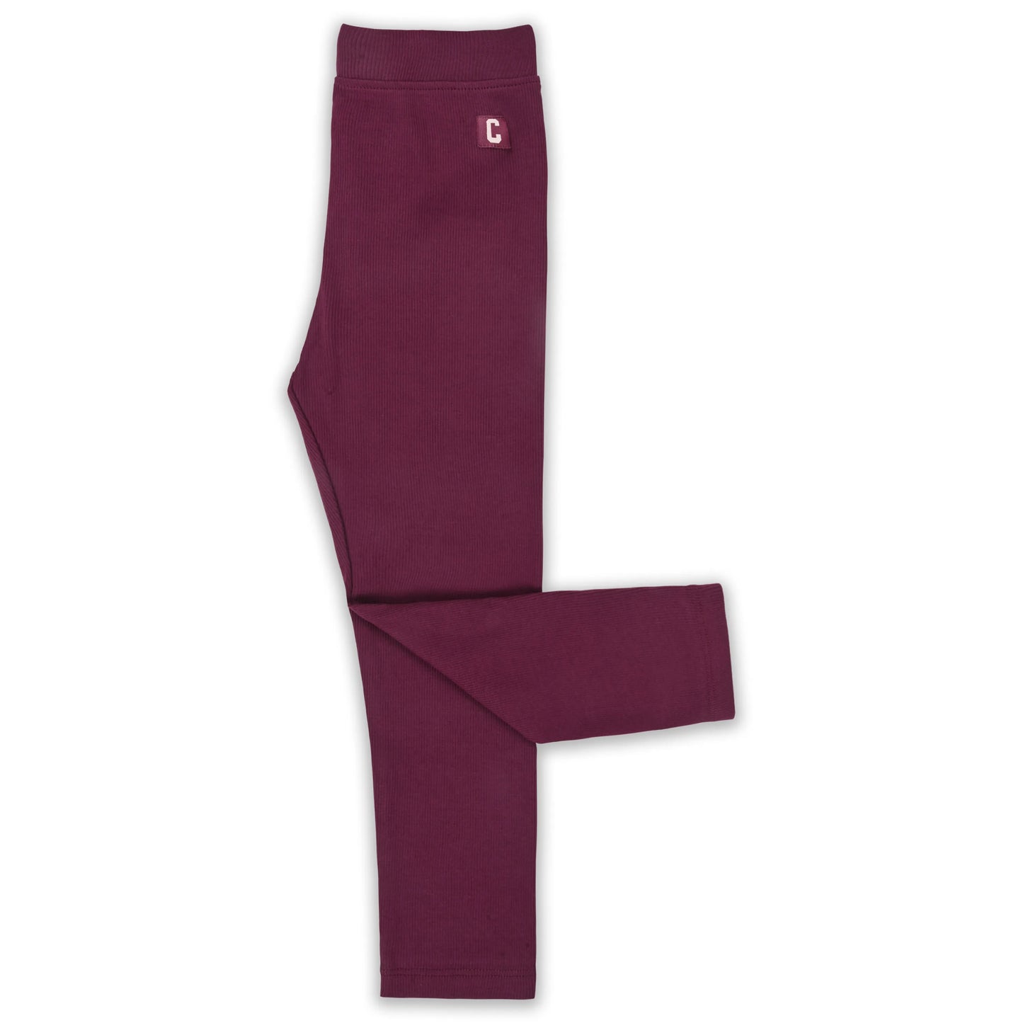 Kids Solid Ribbed Cotton Leggings – Maroon | Soft & Stretchable Everyday Wear lg02cfe