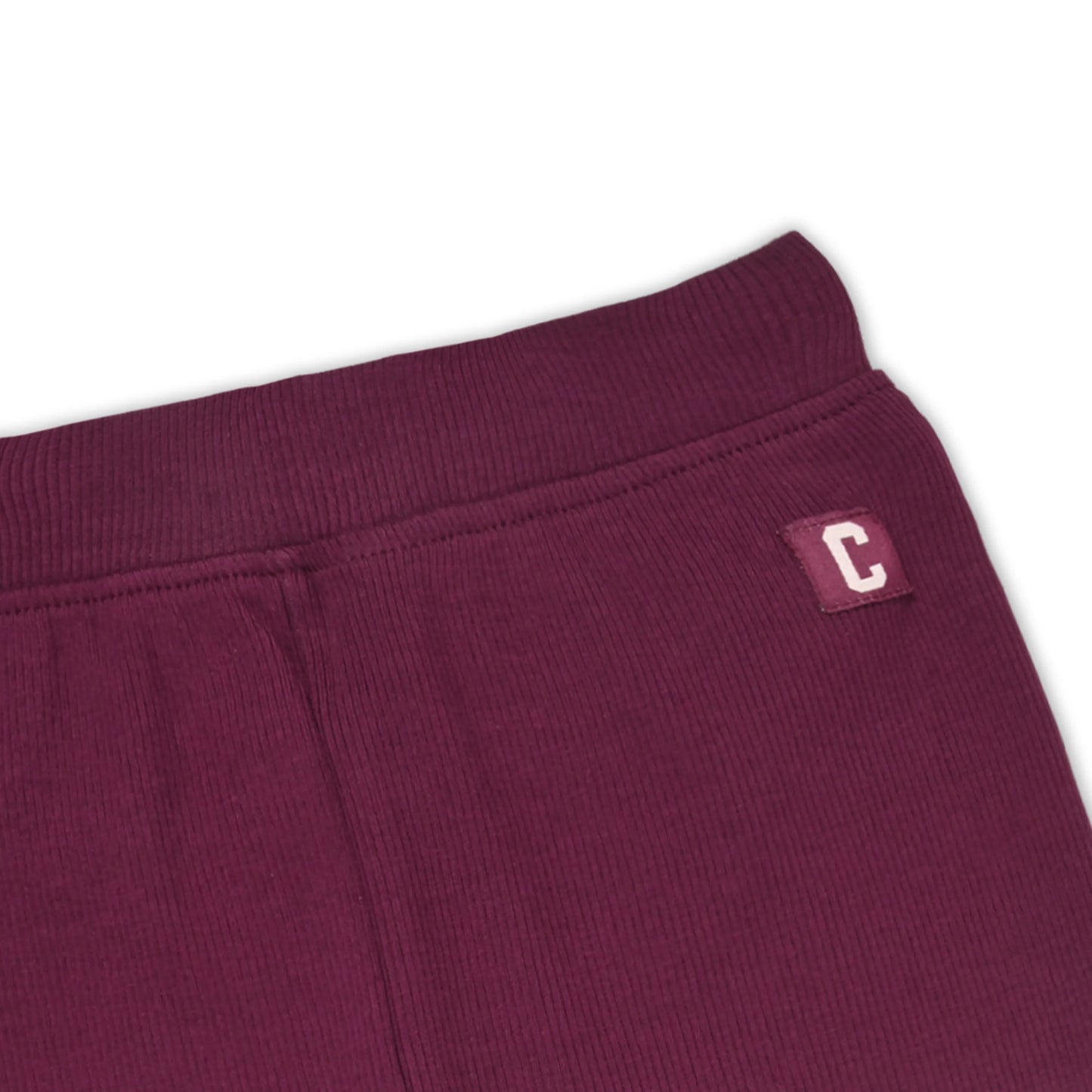 Kids Solid Ribbed Cotton Leggings – Maroon | Soft & Stretchable Everyday Wear lg02cfe