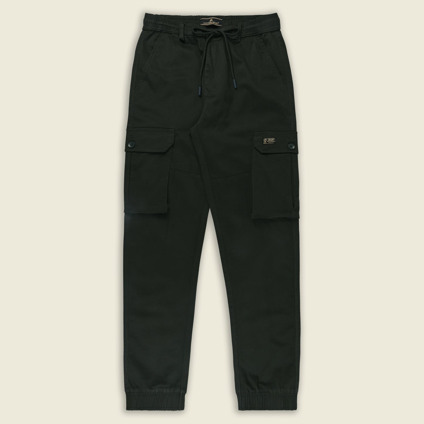 Men’s Cotton Cargo Pants | Comfortable Casual Wear with Multi Utility Pockets | Elastic Waist & Cuffed Jogger Fit