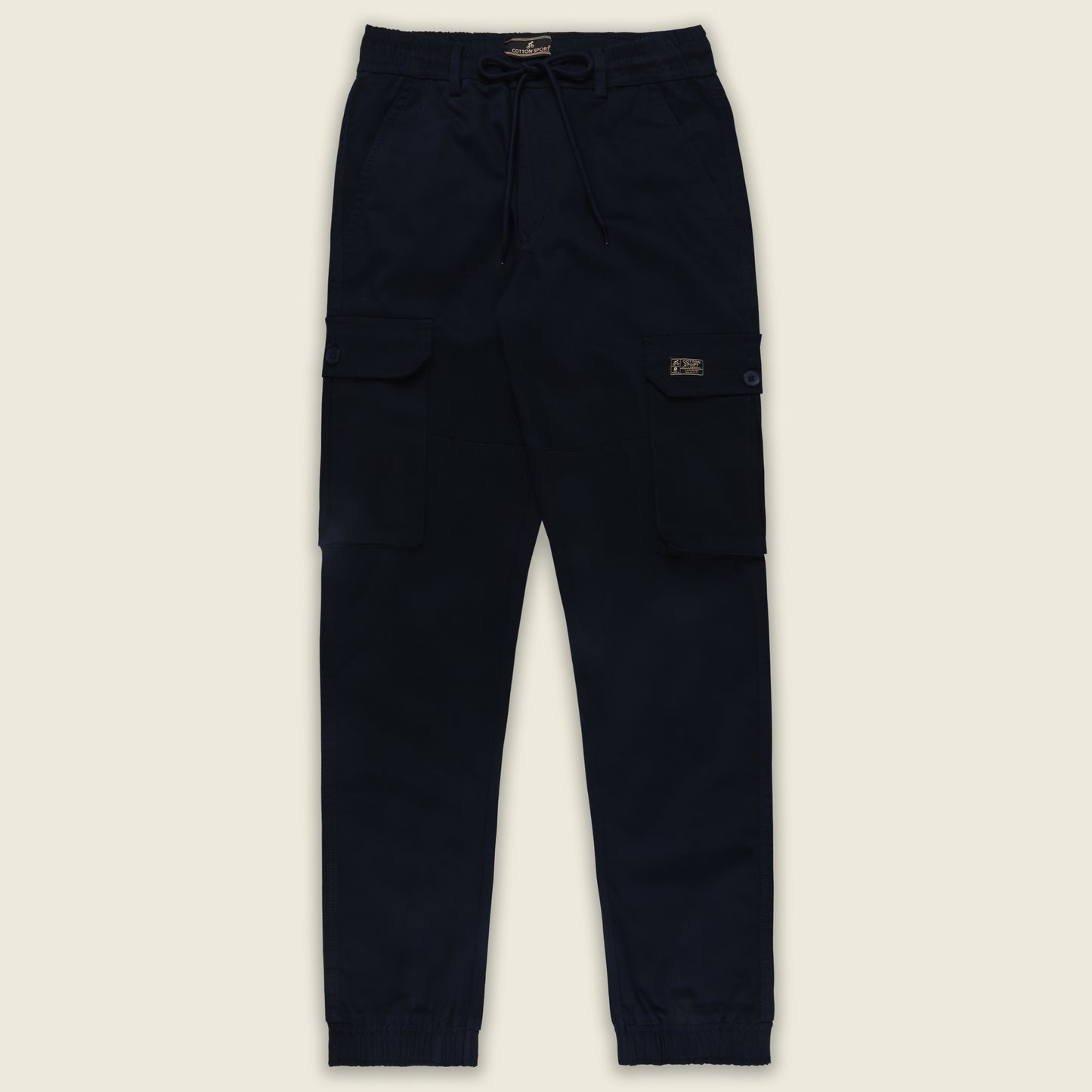 Men’s Cotton Cargo Pants | Comfortable Casual Wear with Multi Utility Pockets | Elastic Waist & Cuffed Jogger Fit