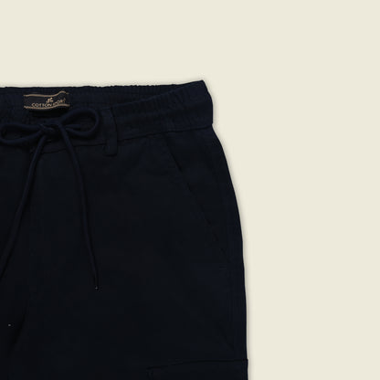 Men’s Cotton Cargo Pants | Comfortable Casual Wear with Multi Utility Pockets | Elastic Waist & Cuffed Jogger Fit