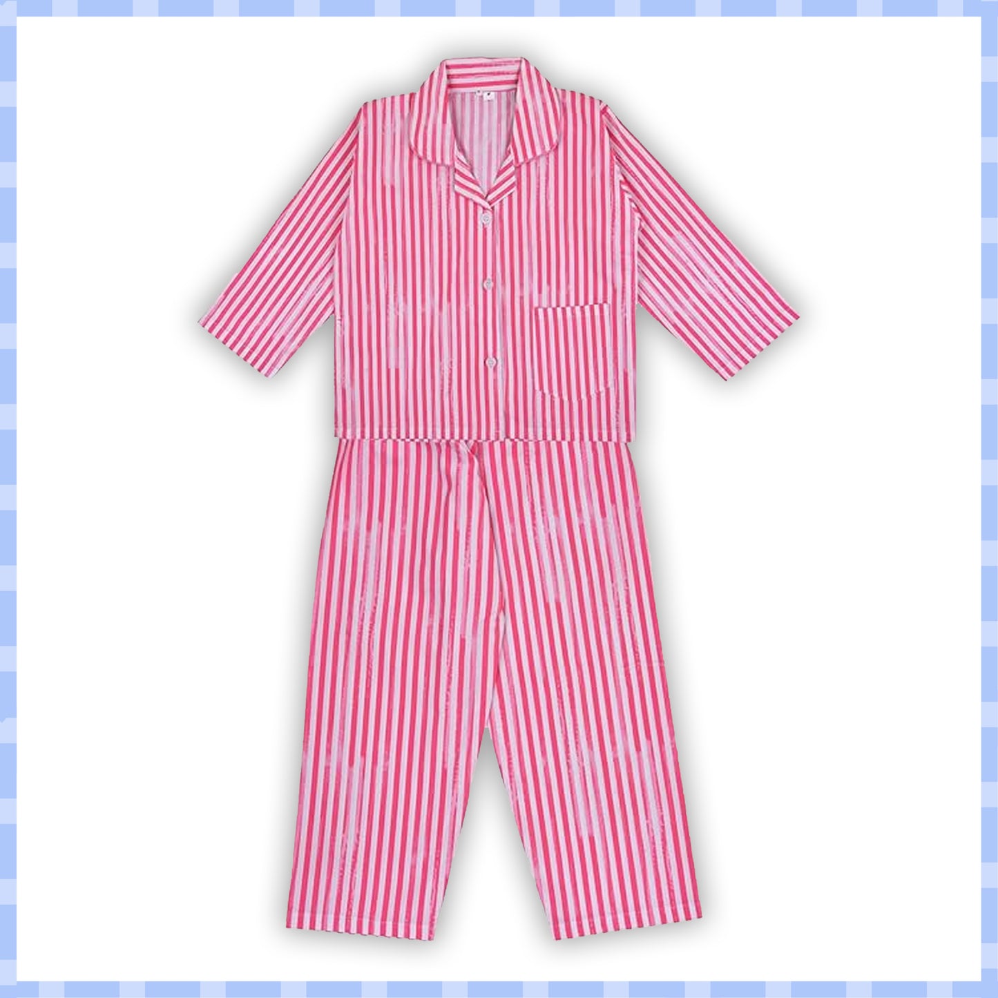 Unisex Printed Top and Bottom Pyjamas Night Dress nd50pnk