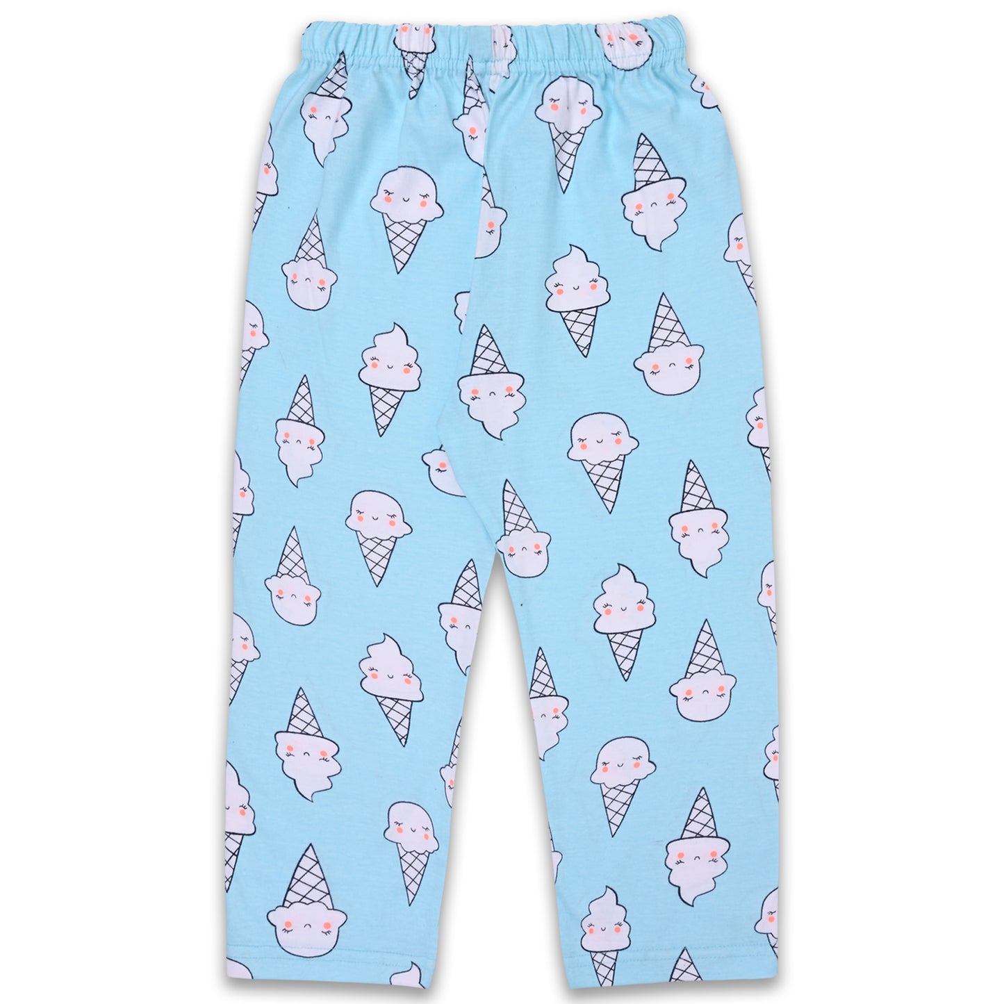 Unisex Printed Top and Bottom Pyjamas Night Dress nd62lblu