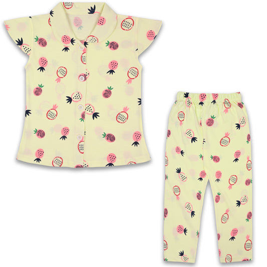 Unisex Printed Top and Bottom Pyjamas Night Dress nd63y