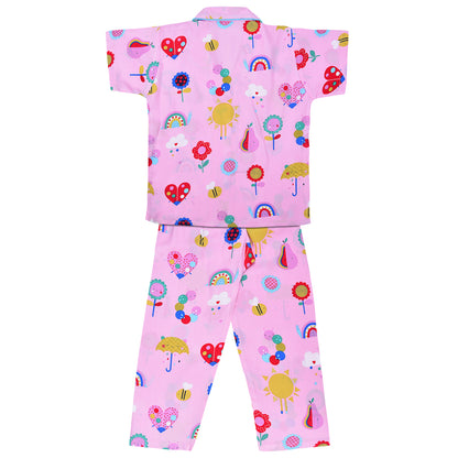 Baby Girls Cotton Night Suit Wholesale | Kids Sleepwear Supplier | Unisex Co ord Set at wholesale price