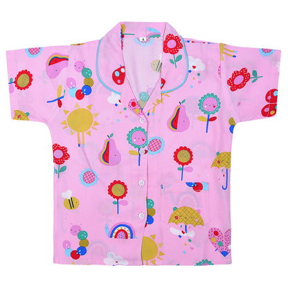 Baby Girls Cotton Night Suit Wholesale | Kids Sleepwear Supplier | Unisex Co ord Set at wholesale price