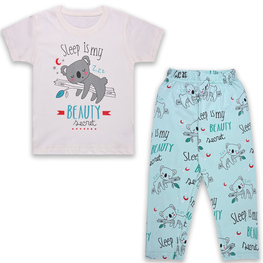 Girls Cute Printed Cotton Summer Nightsuit - Wish Karo