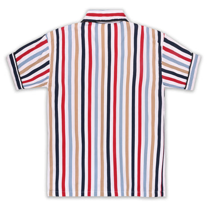 Boys Multicolor Striped Co-ord Set – Soft Rayon Shirt & Pant Set