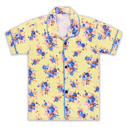 Girls Floral Co-ord Set – Soft Rayon Shirt & Pant Set