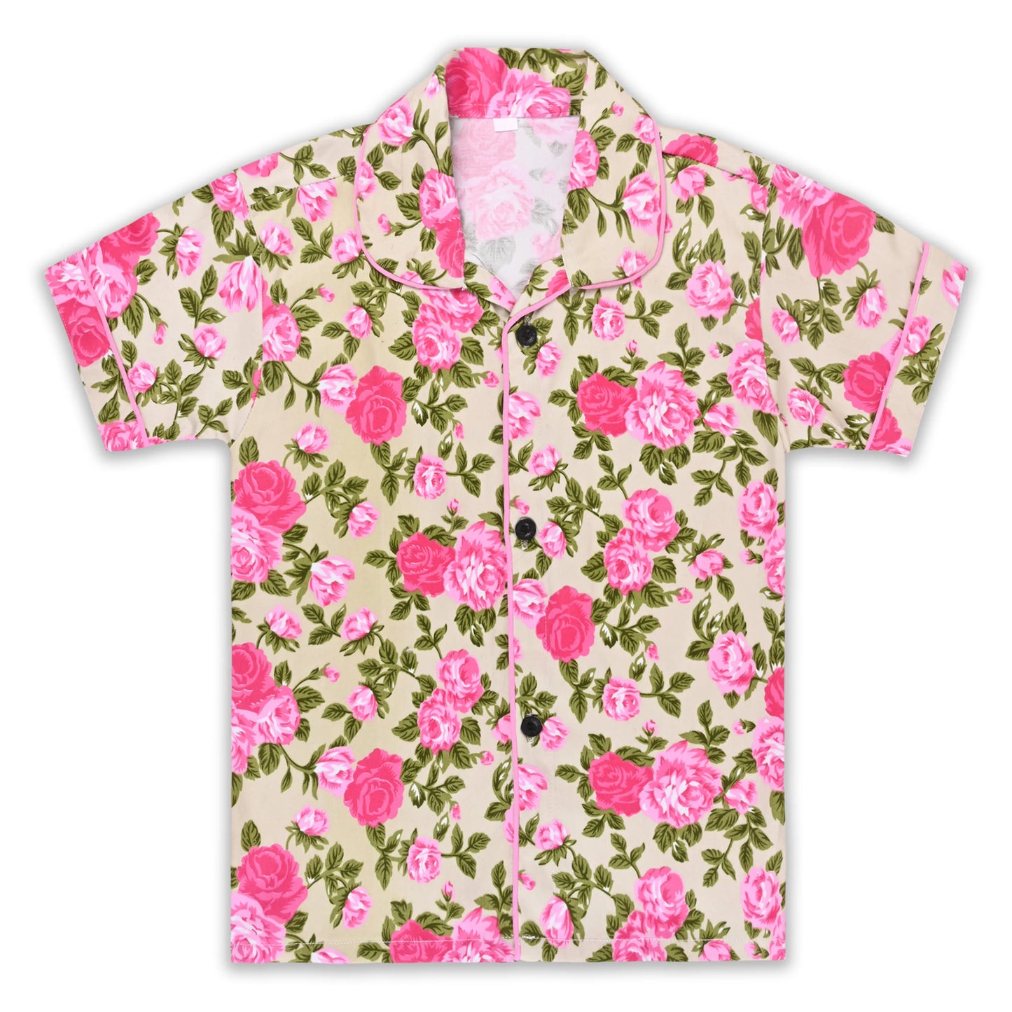 Girls Floral Co-ord Set – Soft Rayon Shirt & Pant Set