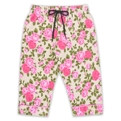 Girls Floral Co-ord Set – Soft Rayon Shirt & Pant Set