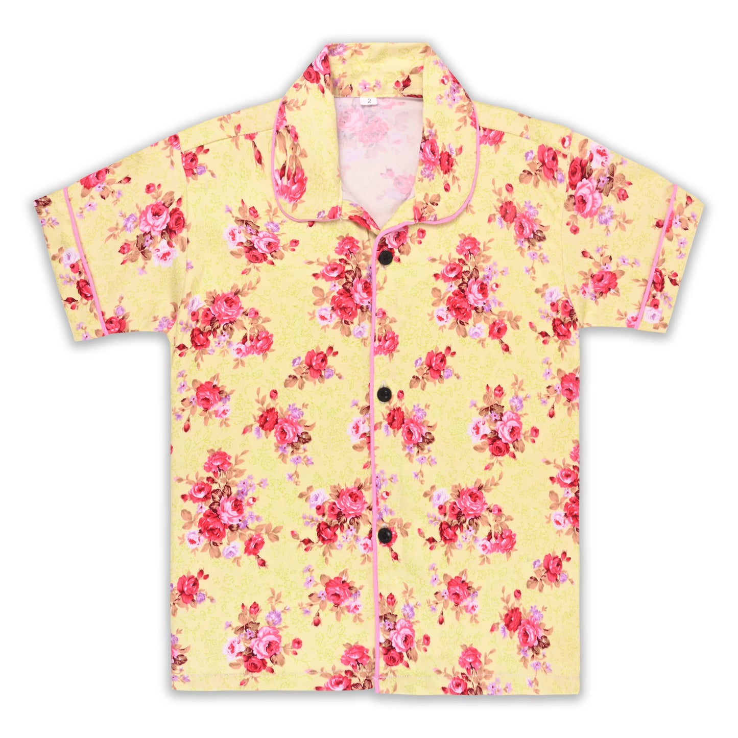 Girls Floral Co-ord Set – Soft Rayon Shirt & Pant Set