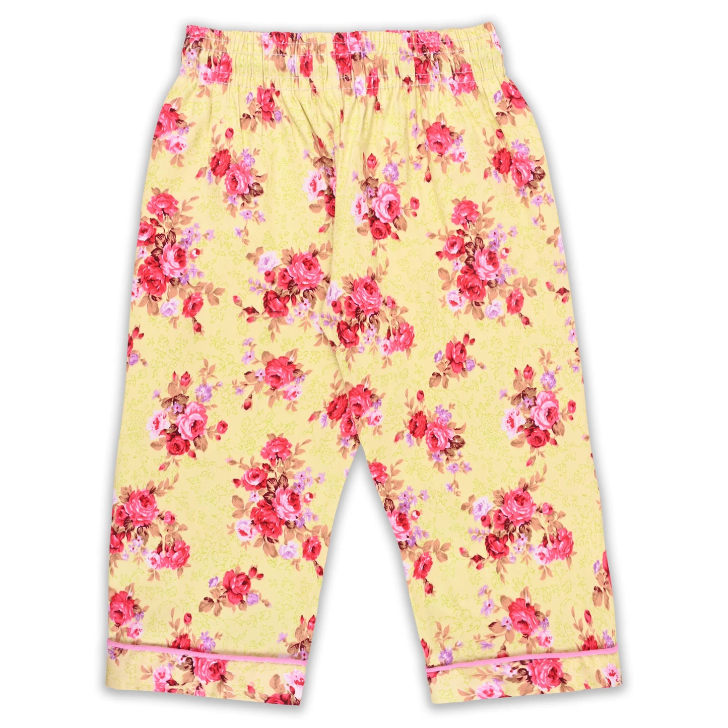 Girls Floral Co-ord Set – Soft Rayon Shirt & Pant Set