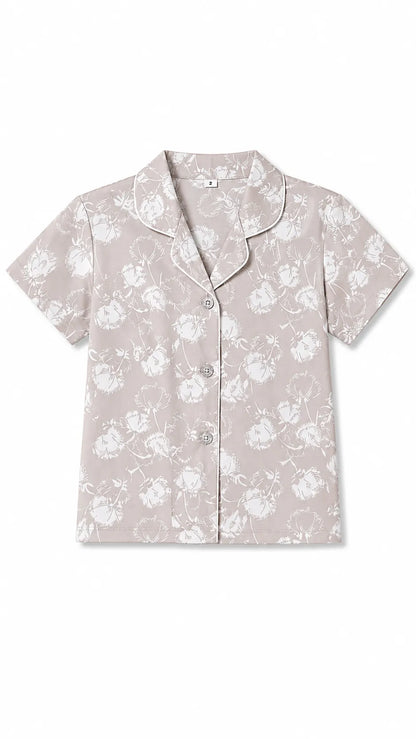 Unisex Cotton Floral Night Suit Set – Blossom Print