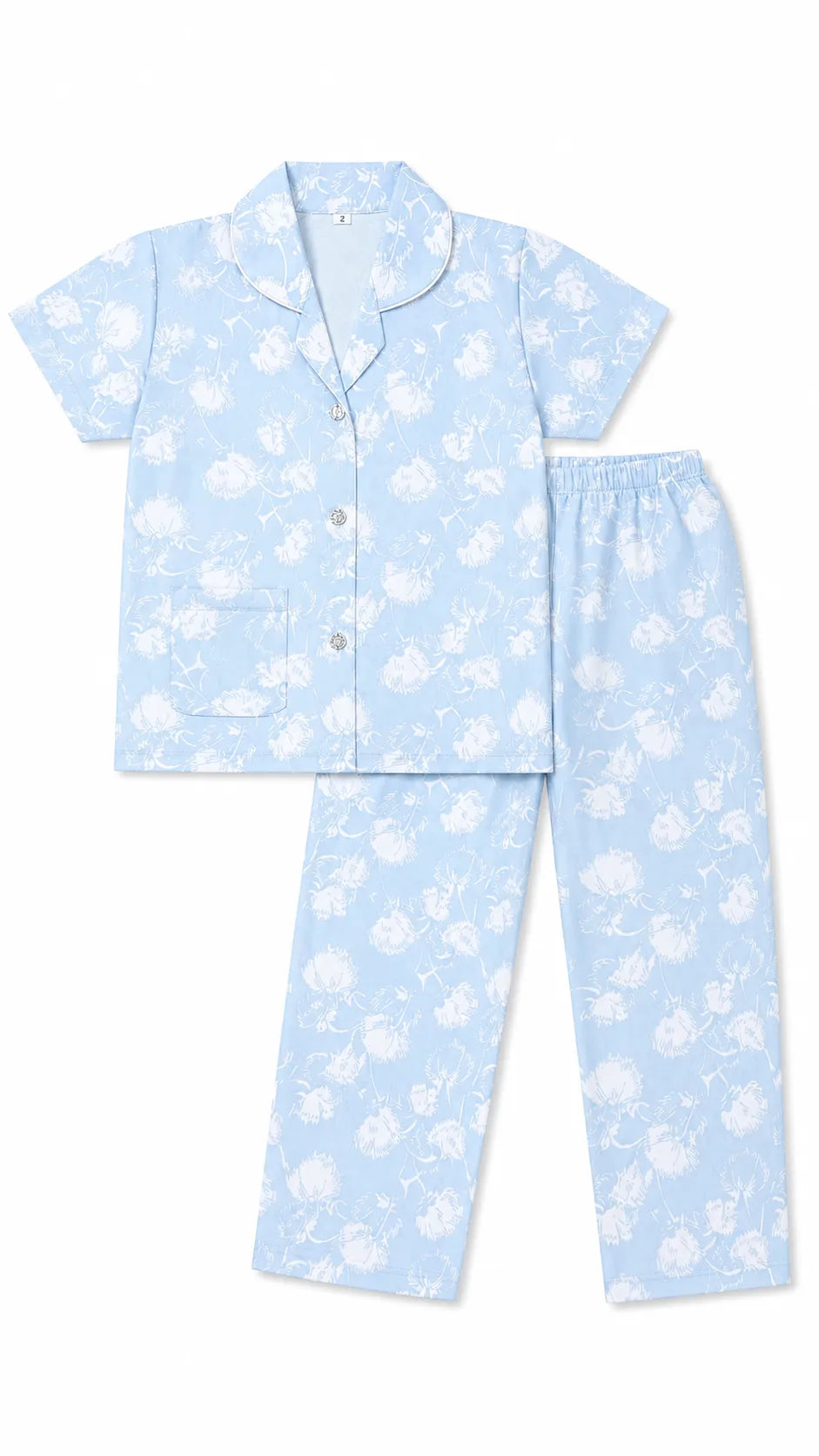 Unisex Cotton Floral Night Suit Set – Blossom Print