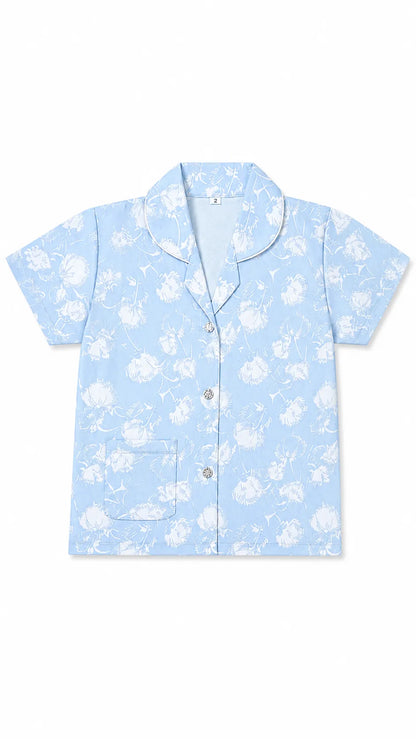 Unisex Cotton Floral Night Suit Set – Blossom Print