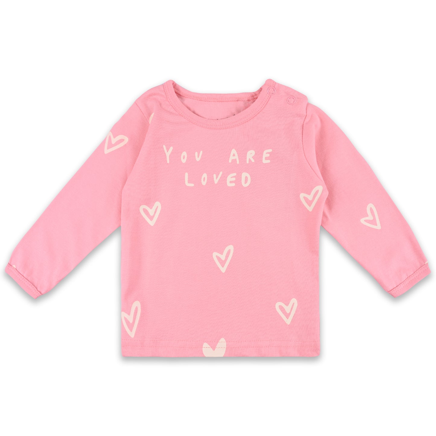 Girls Cotton Heart Print Co-ord Set ndp73pch