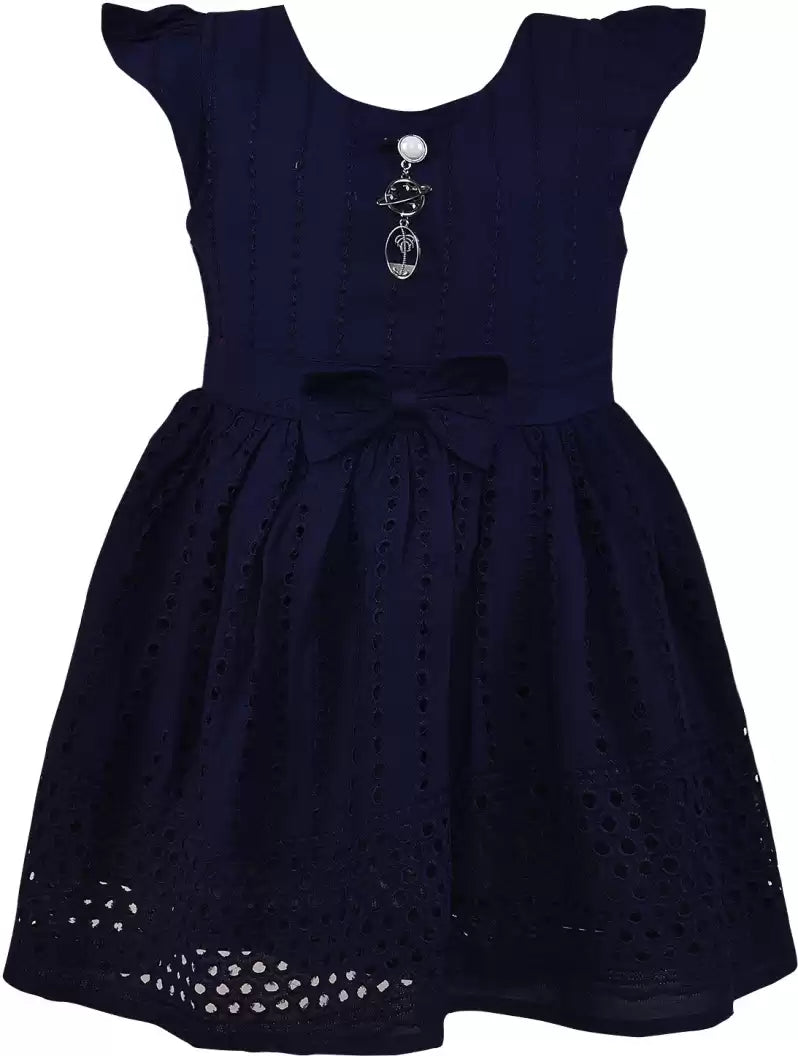 Baby Girls Midi/Knee Length Casual Dress - (rna008blu)