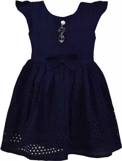 Baby Girls Midi/Knee Length Casual Dress - (rna008blu)