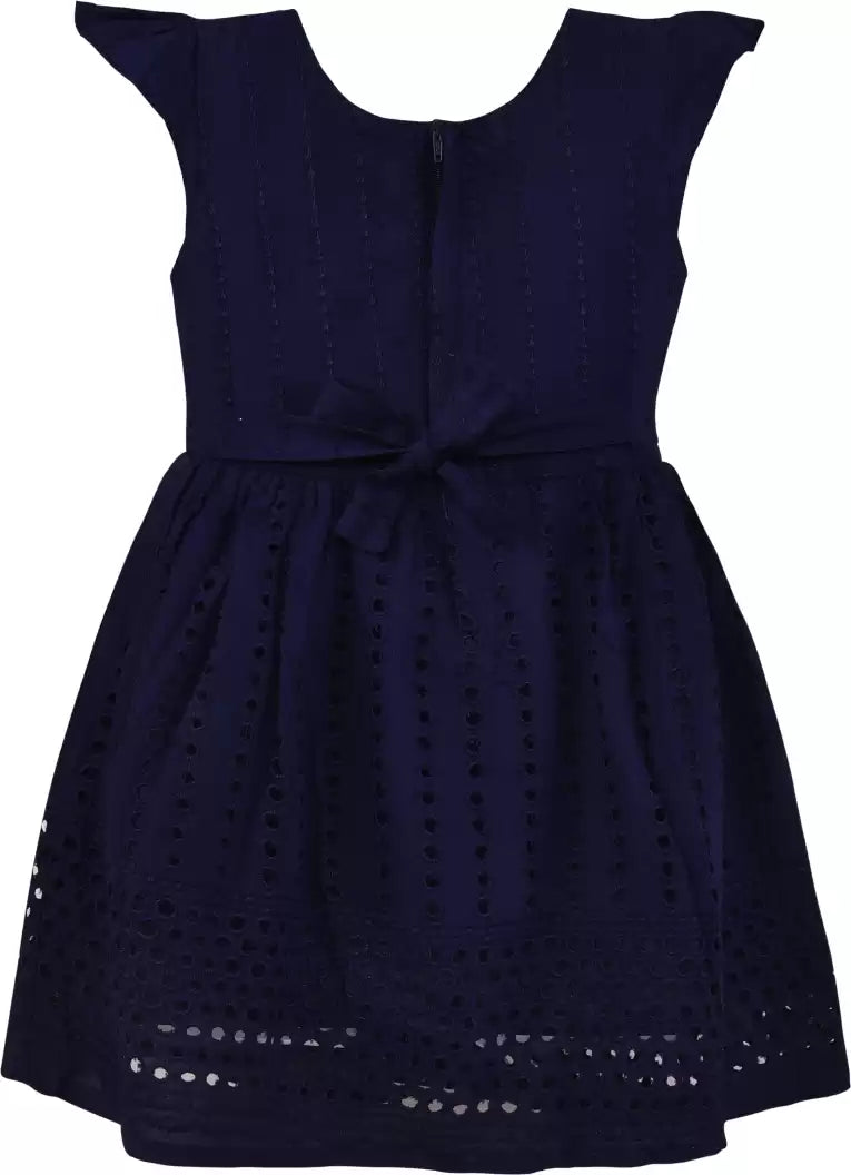 Baby Girls Midi/Knee Length Casual Dress - (rna008blu)