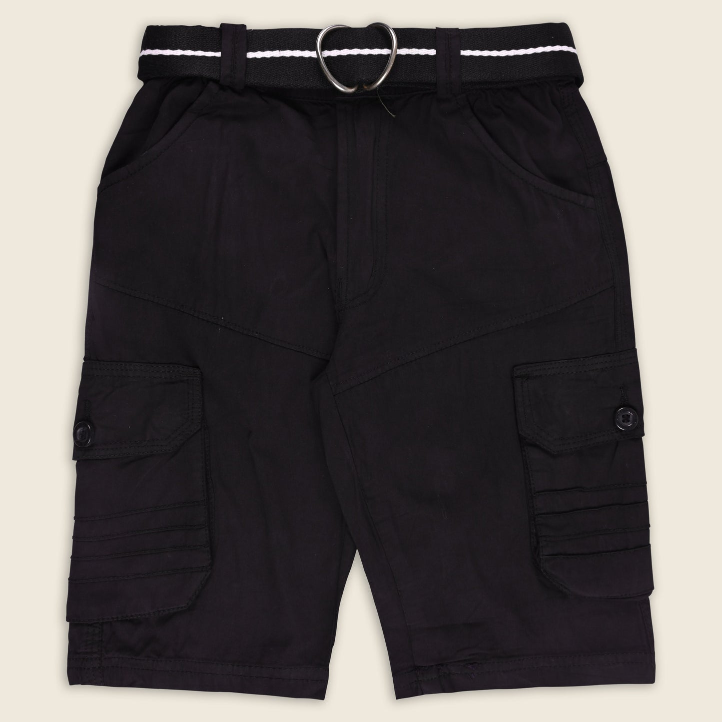 Boys Cargo Shorts With Waist Belt