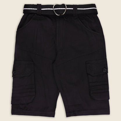 Boys Cargo Shorts With Waist Belt
