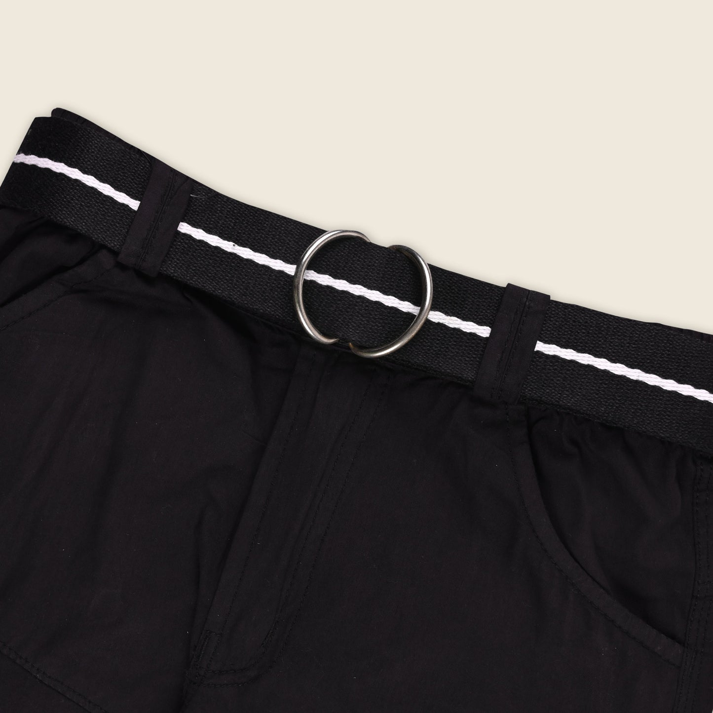 Boys Cargo Shorts With Waist Belt