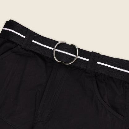 Boys Cargo Shorts With Waist Belt