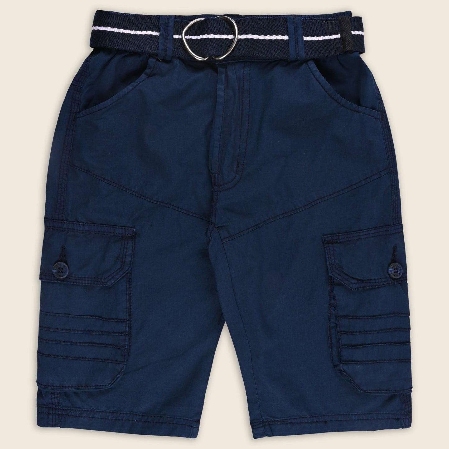 Boys Cargo Shorts With Waist Belt