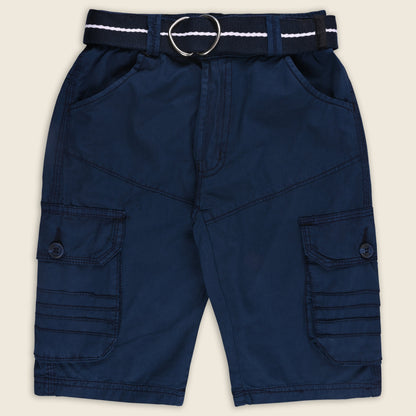 Boys Cargo Shorts With Waist Belt