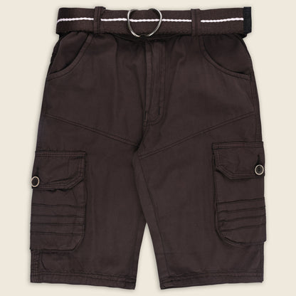 Boys Cargo Shorts With Waist Belt