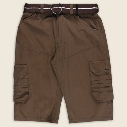 Boys Cargo Shorts With Waist Belt