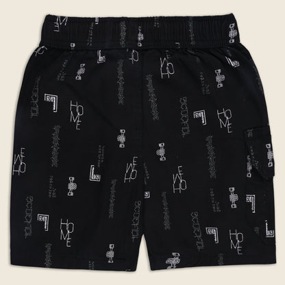Boys Printed Cotton Cargo Shorts