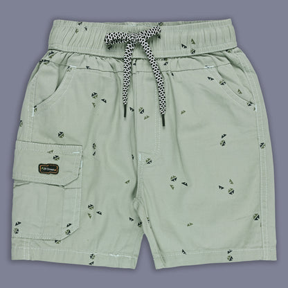Boys Printed Cotton Cargo Shorts