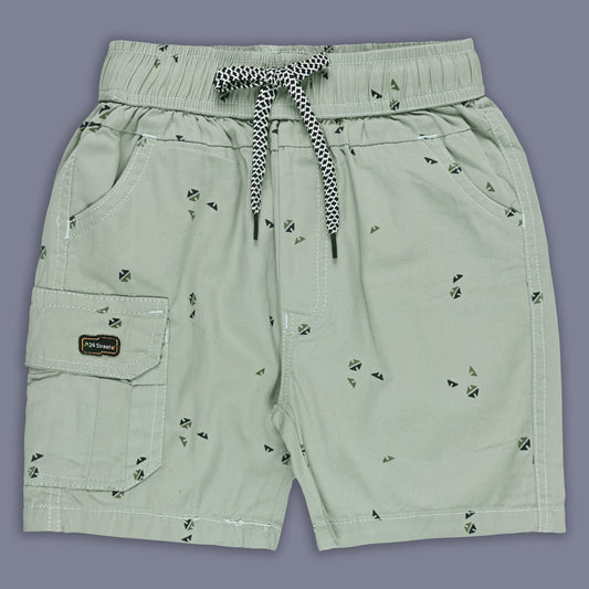 Boys Printed Cotton Cargo Shorts